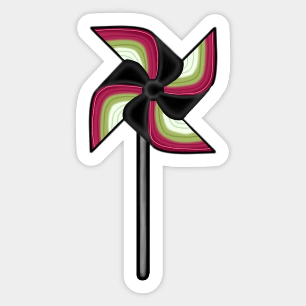 The pinwheel 2 Sticker by mouriss